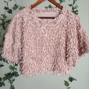 Zara Shag Muave Crop Top